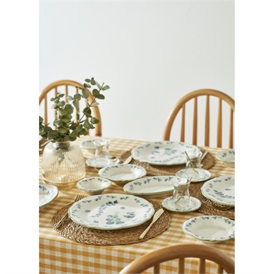 Bella Maison Ocaliptus Stoneware 26 Parça 6 Kişilik Kahvaltı Takımı Yeşil Yeşil