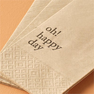 Bella Maison Oh Happy Day 100lü Kağıt Peçete Kahverengi (33x33 Cm)