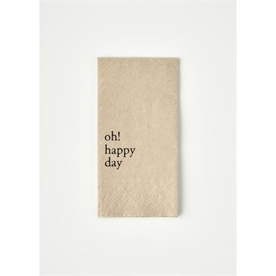 Bella Maison Oh Happy Day 100lü Kağıt Peçete Kahverengi (33x33 Cm)
