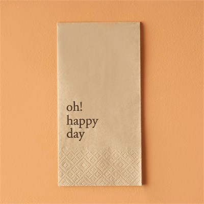 Bella Maison Oh Happy Day 100lü Kağıt Peçete Kahverengi (33x33 Cm)
