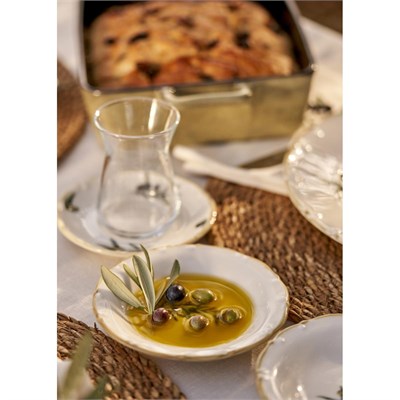 Bella Maison Olive Porselen 52 Parça 12 Kişilik Kahvaltı Takımı Yeşil