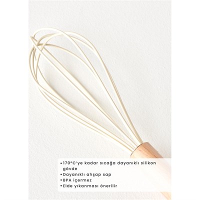 Bella Maison Olivia Silikon Çırpıcı Krem (24x6,5 Cm) Krem