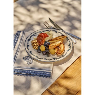 Bella Maison Paisley 6lı Porselen Pasta Tabağı Seti Mavi (21 Cm) Mavi