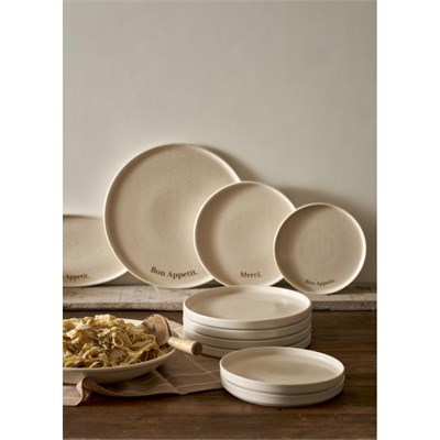 Bella Maison Parisien Porselen Pasta Tabağı Krem (21 Cm) Krem