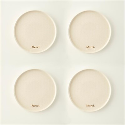 Bella Maison Parisien Porselen Servis Tabağı 4lü Krem (25 Cm)