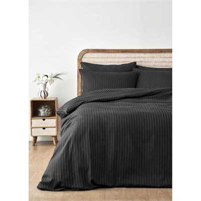 Bella Maison Premium Tencel King Size Saten Nevresim Seti Antrasit (240x220 Cm) Antrasit
