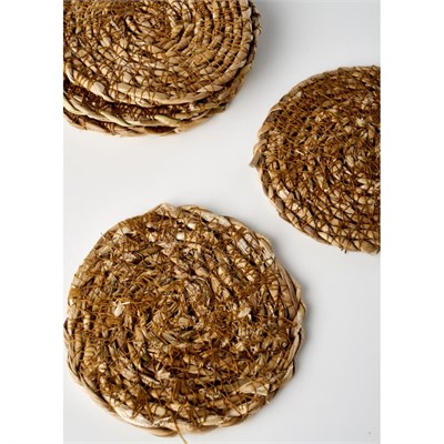 Bella Maison Rafe 6lı Bardak Altlığı Naturel (10 Cm) Naturel