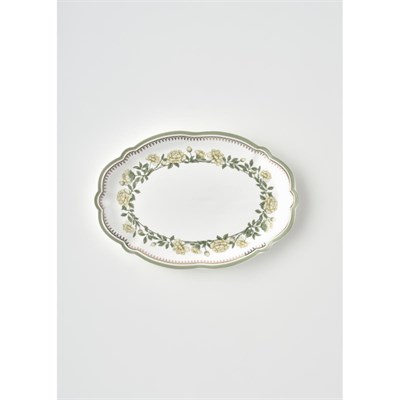 Bella Maison Rebecca New Bone Sunum Tabağı (20x14 Cm) Çok Renkli