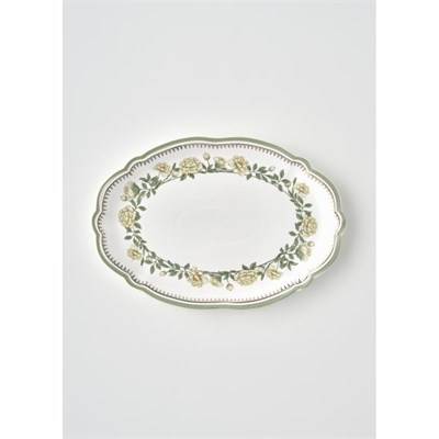 Bella Maison Rebecca New Bone Sunum Tabağı (25x17 Cm) Çok Renkli
