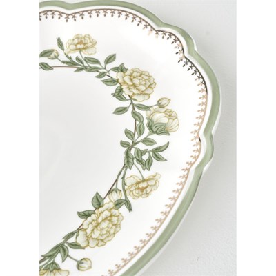 Bella Maison Rebecca New Bone Sunum Tabağı (20x14 Cm) Çok Renkli