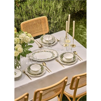 Bella Maison Rebecca New Bone Sunum Tabağı (25x17 Cm) Çok Renkli