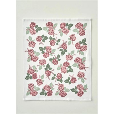 Bella Maison Rose Pamuklu Baskılı Kurulama Bezi 2li Krem (40x50 Cm) Krem
