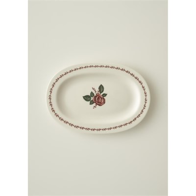Bella Maison Rose Porselen Sunum Tabağı (25 Cm) Çok Renkli