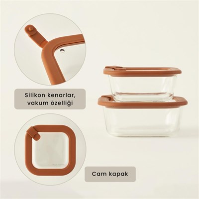 Bella Maison Sandy Cam Saklama Kabı Karamel (800 Cc)