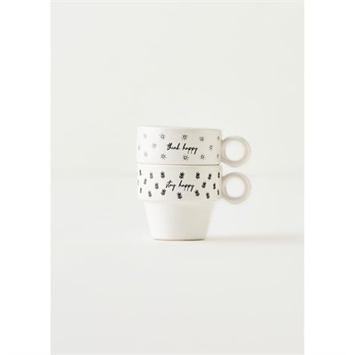 Bella Maison Simple Seramik Espresso 2li Kahve Fincanı Seti (105 Cc) Çok Renkli