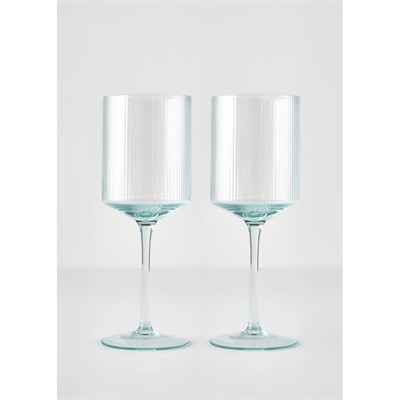 Bella Maison Stripe Kadeh 2li Yeşil (440 Cc)