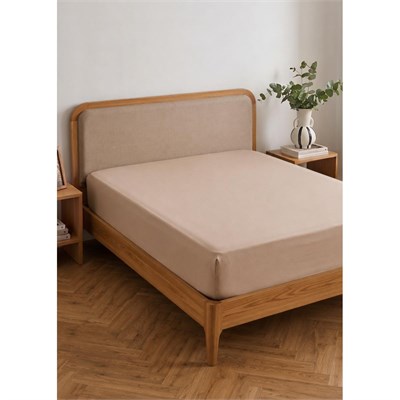 Bella Maison Supreme Çift Kişilik Lastikli Çarşaf Vizon (160x200x35 Cm) Vizon