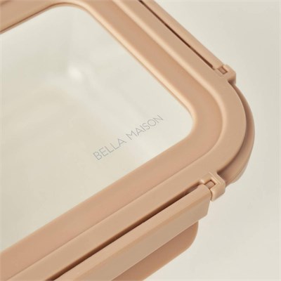 Bella Maison Terra 3lü Cam Saklama Kabı Seti Bej (370 Cc)