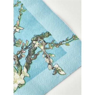 Bella Maison Van Gogh Almond Blossom 20li Kağıt Peçete Turkuaz (33x33 Cm) Çok Renkli