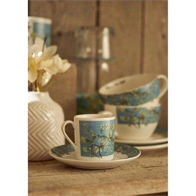 Bella Maison Van Gogh Almond Blossom 2li Kahve Fincanı Seti Turkuaz (90 Cc) Mavi