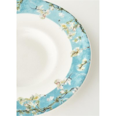 Bella Maison Van Gogh Almond Blossom 6lı Çay Tabağı Turkuaz (12 Cm) Mavi