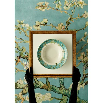 Bella Maison Van Gogh Almond Blossom Porselen Makarna Tabağı Turkuaz (27 Cm) Mavi