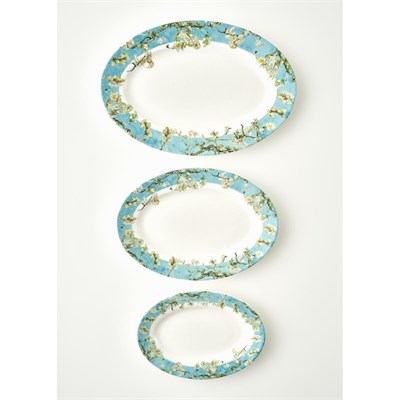 Bella Maison Van Gogh Almond Blossom Porselen Sunum Tabağı 3lü Turkuaz