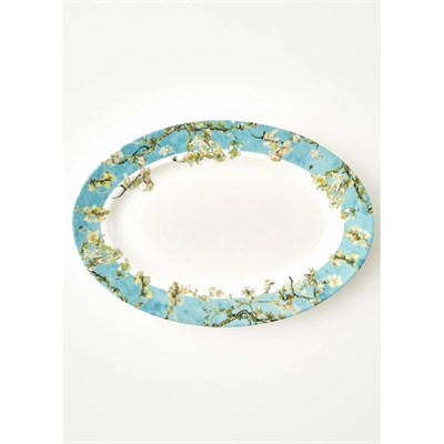 Bella Maison Van Gogh Almond Blossom Porselen Sunum Tabağı Turkuaz (30 Cm) Mavi