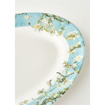 Bella Maison Van Gogh Almond Blossom Porselen Sunum Tabağı Turkuaz (30 Cm) Mavi