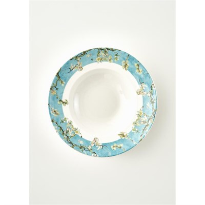 Bella Maison Van Gogh Almond Blossom Porselen Makarna Tabağı Turkuaz (27 Cm) Mavi