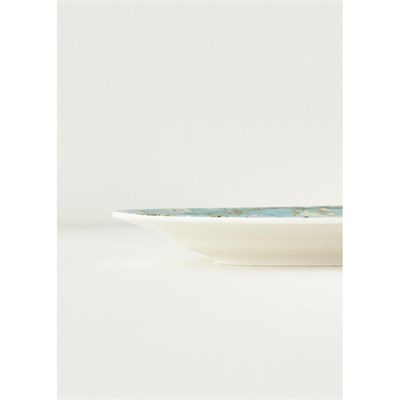 Bella Maison Van Gogh Almond Blossom Porselen Sunum Tabağı Turkuaz (20 Cm) Mavi
