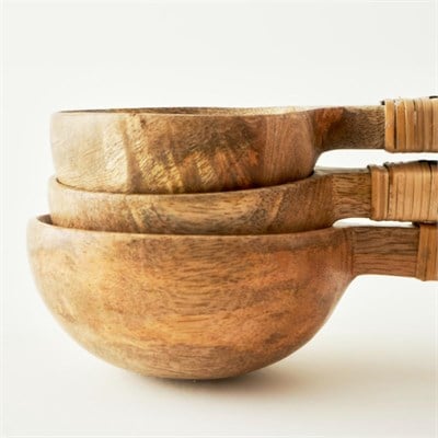 Bella Maison Varna 3lü Ölçü Kaşığı Seti Naturel (21,5x8,5x5,5 Cm) Naturel