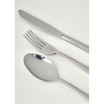Bella Maison Venedik 18 Parça Tatlı Çatal Kaşık Bıçak Seti Silver Silver