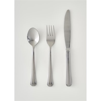 Bella Maison Venedik 18 Parça Tatlı Çatal Kaşık Bıçak Seti Silver Silver