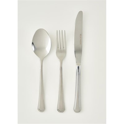 Bella Maison Venedik 18 Parça Yemek Çatal Kaşık Bıçak Seti Silver