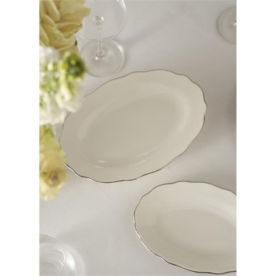 Bella Maison Victoria Porselen 3lü Sunum Tabağı Silver