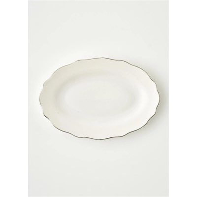 Bella Maison Victoria Porselen Sunum Tabağı Silver (30 Cm) Silver