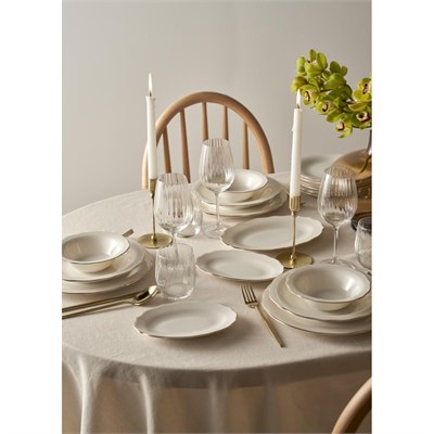 Bella Maison Victoria Porselen Sunum Tabağı Gold (30 Cm) Gold