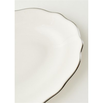 Bella Maison Victoria Porselen Sunum Tabağı Silver (25 Cm) Silver