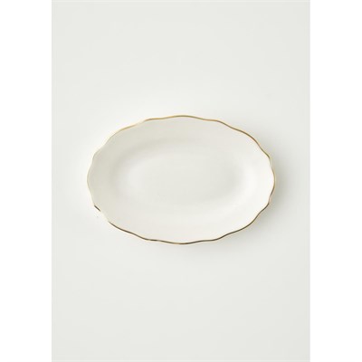 Bella Maison Victoria Porselen Sunum Tabağı Gold (25 Cm) Gold