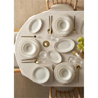Bella Maison Victoria Porselen Sunum Tabağı Gold (20 Cm) Gold