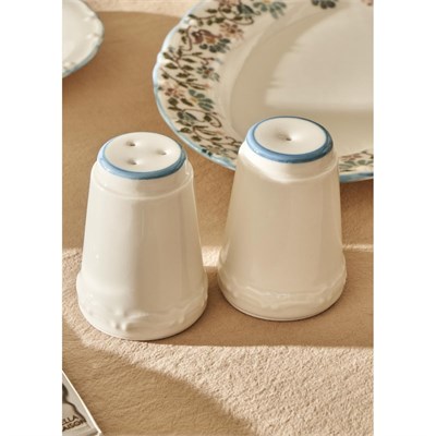 Bella Maison Vintage Porselen 26 Parça 6 Kişilik Kahvaltı Takımı Mavi Mavi