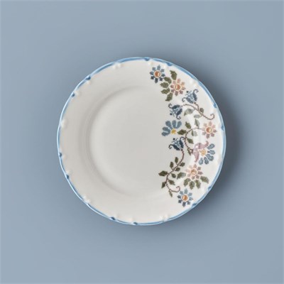 Bella Maison Vintage Porselen Pasta Tabağı 4lü Mavi (20 Cm) Mavi