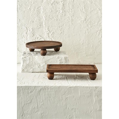 Bella Maison Wooden 2li Ahşap Sunum Seti Naturel