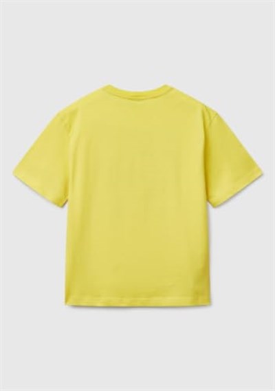 Benetton Erkek Çocuk Lacivert Slogan Baskılı T-Shirt