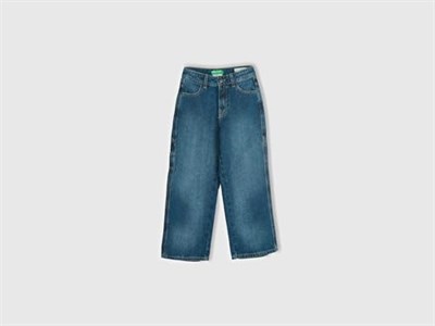 Benetton Erkek Çocuk Lacivert Tek Kargo Cepli Denim Pantolon