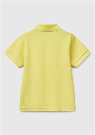 Benetton Erkek Çocuk Sarı Logolu Pike Polo T-Shirt