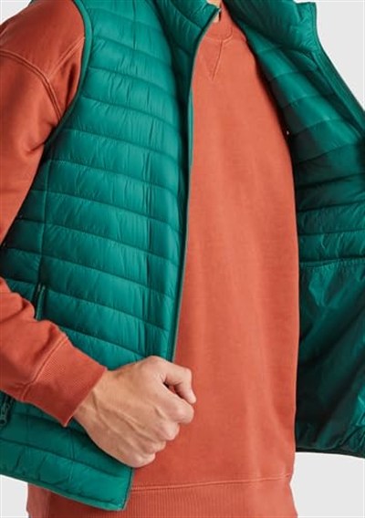 Benetton Erkek Koyu Yeşil Eco-Recyle Dolgulu Pufa Yelek