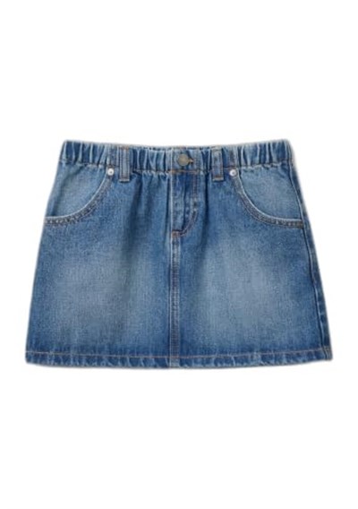 Benetton Kız Çocuk Denim Denim Mini Etek