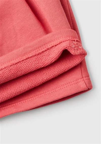 Benetton Kız Çocuk Fuşya Logo İşlemeli Beli İpli Şort